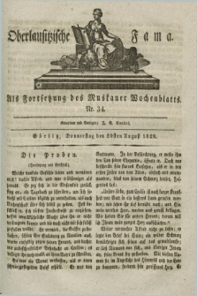 Oberlausitzische Fama : als Fortsetzung des Muskauer Wochenblatts. 1829, Nr. 34 (20 August)