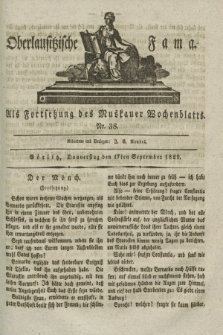 Oberlausitzische Fama : als Fortsetzung des Muskauer Wochenblatts. 1829, Nr. 38 (17 September)