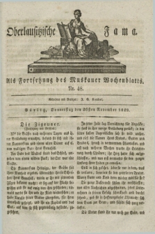 Oberlausitzische Fama : als Fortsetzung des Muskauer Wochenblatts. 1829, Nr. 48 (26 November)