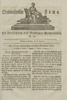 Oberlausitzische Fama : als Fortsetzung des Muskauer Wochenblatts. 1829, Nr. 50 (10 December)