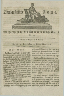 Oberlausitzische Fama : als Fortsetzung des Muskauer Wochenblatts. 1830, Nr. 10 (11 März)