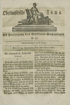 Oberlausitzische Fama : als Fortsetzung des Muskauer Wochenblatts. 1830, Nr. 13 (1 April)