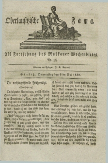 Oberlausitzische Fama : als Fortsetzung des Muskauer Wochenblatts. 1830, Nr. 18 (6 Mai)