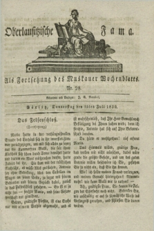 Oberlausitzische Fama : als Fortsetzung des Muskauer Wochenblatts. 1830, Nr. 28 (15 Juli)