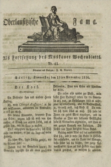 Oberlausitzische Fama : als Fortsetzung des Muskauer Wochenblatts. 1830, Nr. 45 (11 November)