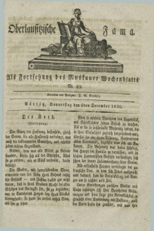 Oberlausitzische Fama : als Fortsetzung des Muskauer Wochenblatts. 1830, Nr. 49 (9 December)