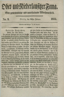 Ober- und Niederlausitzer Fama : eine gemeinnützige und unterhaltende Wochenschrift. 1835, No. 9 (26 Februar) + dod.