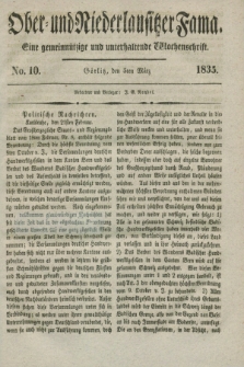 Ober- und Niederlausitzer Fama : eine gemeinnützige und unterhaltende Wochenschrift. 1835, No. 10 (5 März) + dod.