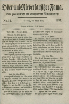 Ober- und Niederlausitzer Fama : eine gemeinnützige und unterhaltende Wochenschrift. 1835, No. 11 (12 März) + dod.