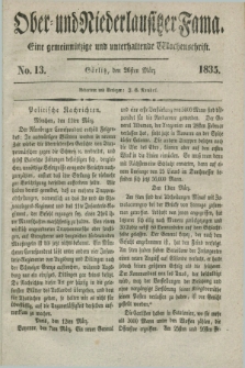 Ober- und Niederlausitzer Fama : eine gemeinnützige und unterhaltende Wochenschrift. 1835, No. 13 (26 März) + dod.