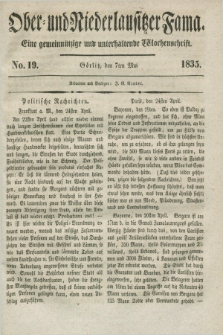 Ober- und Niederlausitzer Fama : eine gemeinnützige und unterhaltende Wochenschrift. 1835, No. 19 (7 Mai) + dod.