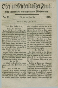 Ober- und Niederlausitzer Fama : eine gemeinnützige und unterhaltende Wochenschrift. 1835, No. 20 (14 Mai) + dod.