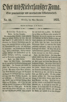 Ober- und Niederlausitzer Fama : eine gemeinnützige und unterhaltende Wochenschrift. 1835, No. 46 (12 November) + dod.