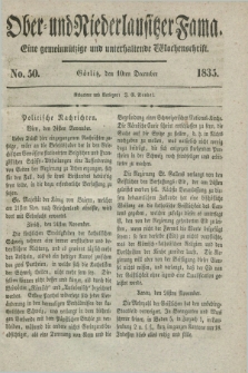 Ober- und Niederlausitzer Fama : eine gemeinnützige und unterhaltende Wochenschrift. 1835, No. 50 (10 December) + dod.