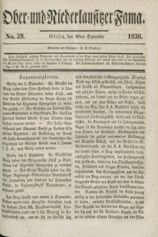 Ober- und Niederlausitzer Fama. 1836, No 39 (10 September)