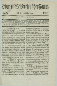 Ober- und Niederlausitzer Fama. 1837, No. 7 (25 Januar)