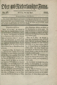 Ober- und Niederlausitzer Fama. 1837, No. 27 (5 April)
