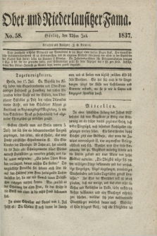Ober- und Niederlausitzer Fama. 1837, No. 58 (22 Juli)