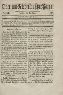 Ober- und Niederlausitzer Fama. 1837, No. 61 (2 August)