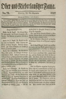 Ober- und Niederlausitzer Fama. 1837, No. 71 (6 September)