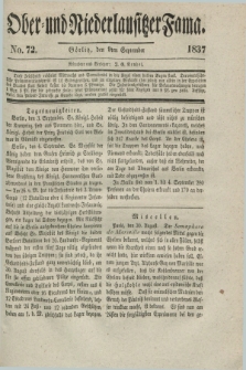 Ober- und Niederlausitzer Fama. 1837, No. 72 (9 September)