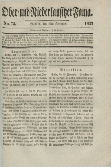 Ober- und Niederlausitzer Fama. 1837, No. 74 (16 September)