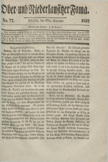 Ober- und Niederlausitzer Fama. 1837, No. 77 (27 September)