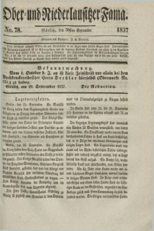 Ober- und Niederlausitzer Fama. 1837, No. 78 (30 September)