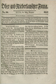 Ober- und Niederlausitzer Fama. 1837, No. 94 (25 November)