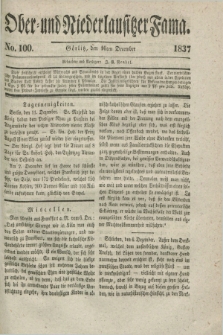 Ober- und Niederlausitzer Fama. 1837, No. 100 (16 December)