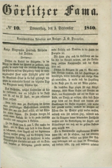 Görlitzer Fama. 1840, № 10 (3 September)