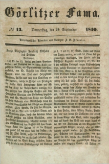 Görlitzer Fama. 1840, № 13 (24 September)