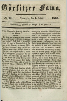 Görlitzer Fama. 1840, № 14 (1 October)