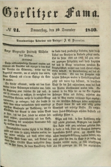 Görlitzer Fama. 1840, № 24 (10 December)