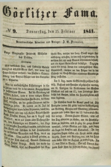 Görlitzer Fama. 1841, № 9 (25 Februar)