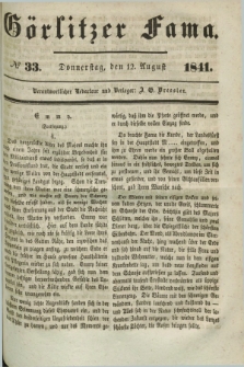 Görlitzer Fama. 1841, № 33 (12 August)