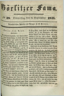 Görlitzer Fama. 1841, № 38 (16 September)