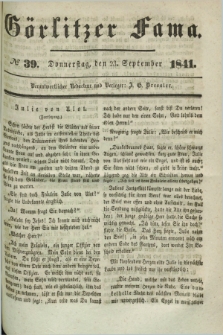 Görlitzer Fama. 1841, № 39 (23 September)