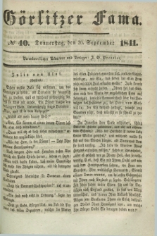 Görlitzer Fama. 1841, № 40 (30 September)