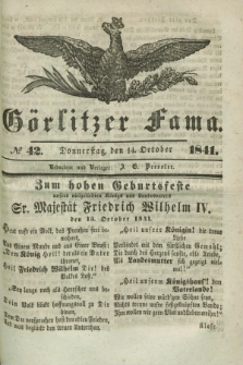 Görlitzer Fama. 1841, № 42 (14 October)