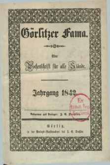 Görlitzer Fama. 1842, № 1 (6 Januar)