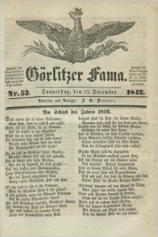 Görlitzer Fama. 1842, Nr. 52 (29 December)