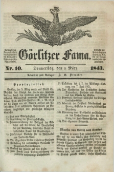 Görlitzer Fama. 1843, Nr. 10 (9 März)