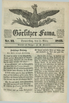 Görlitzer Fama. 1843, Nr. 12 (23 März)