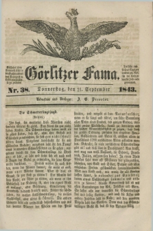 Görlitzer Fama. 1843, Nr. 38 (21 September)