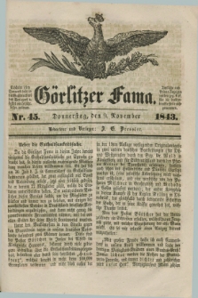 Görlitzer Fama. 1843, Nr. 45 (9 November)