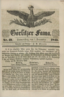 Görlitzer Fama. 1843, Nr. 49 (7 December) + dod.