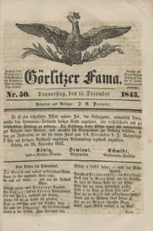 Görlitzer Fama. 1843, Nr. 50 (14 December) + dod.