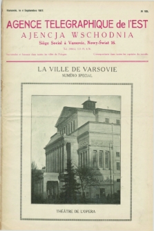 Agence Telegraphique de I'Est. Ajencja Wschodnia. [R.7], № 105 (4 września 1927) + dod.
