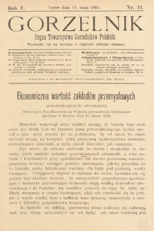 Gorzelnik : organ Towarzystwa Gorzelników Polskich we Lwowie. R. 5, 1892, nr 11